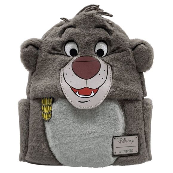 Loungefly Disney Jungle Book Baloo Bear Fuzzy Cosplay Figural Backpack - Picture 1 of 6
